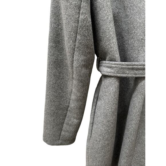 Pim + Larkin Wool And‎ Poly Wrap Coat Grey Womens Large - Picture 7 of 16